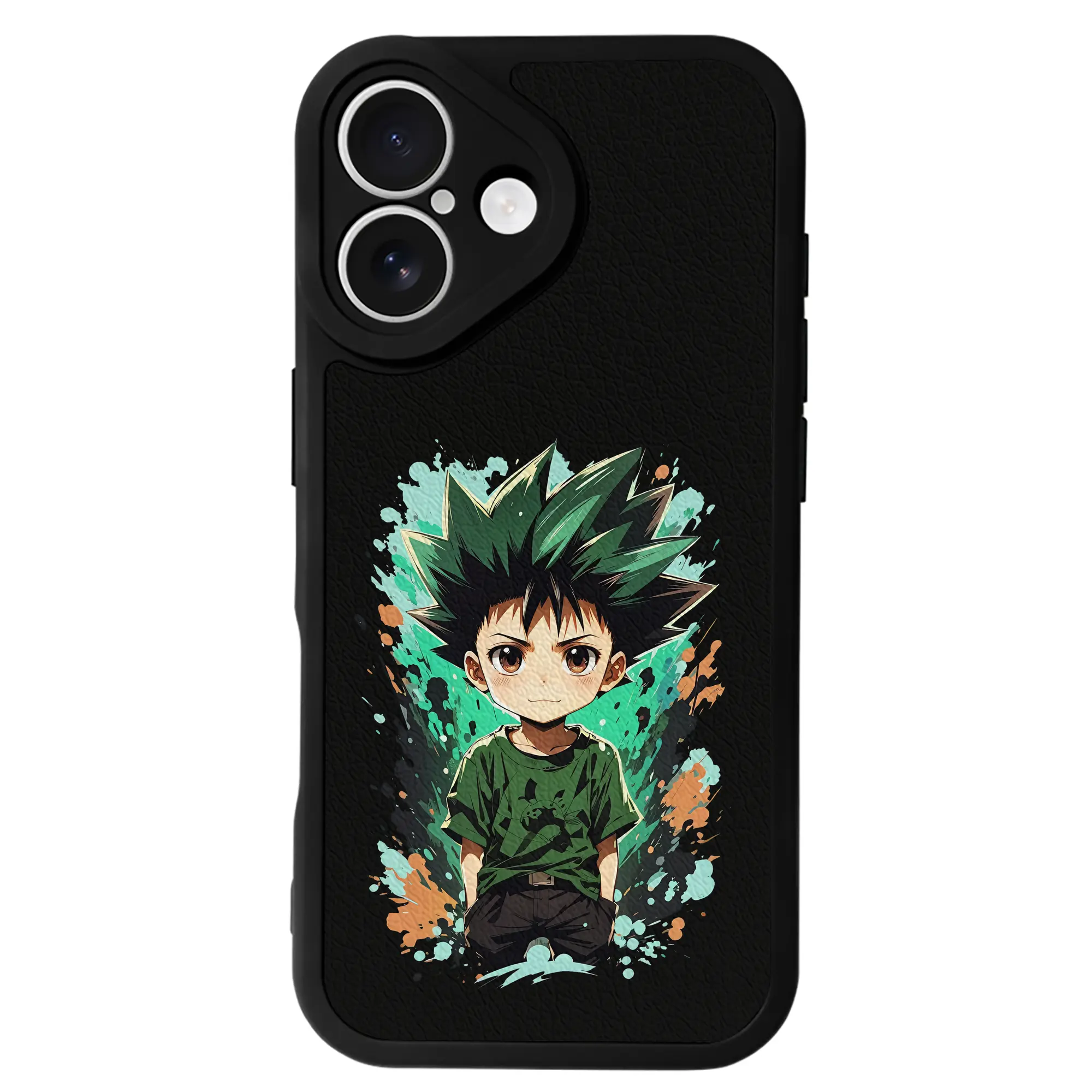 ハンター×ハンター グッズ ゴン＝フリークス - IPhone 16シリーズ対応 ・ シリコンスマホケース ・ レザー調 ・ 高精度フィット ・ 耐衝撃 ・ ワイヤレス充電対応 ・ 精密カット